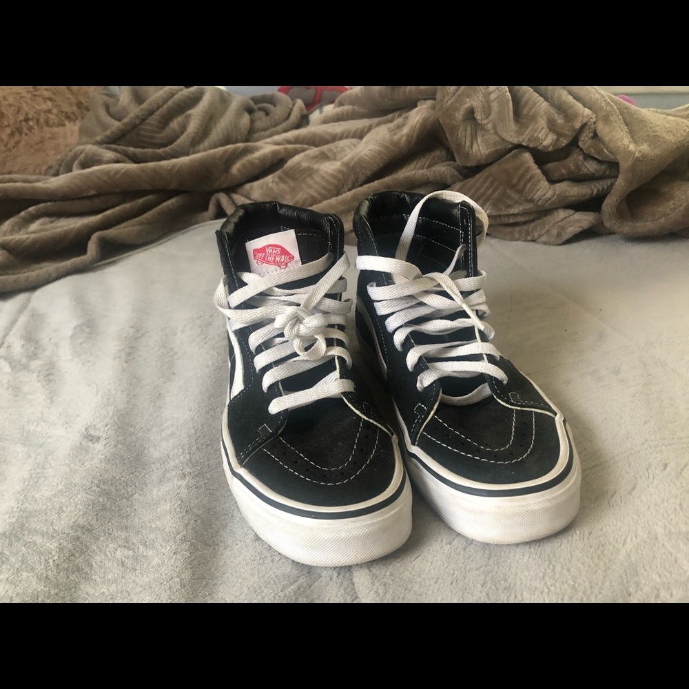 Black /white old skool high top vans